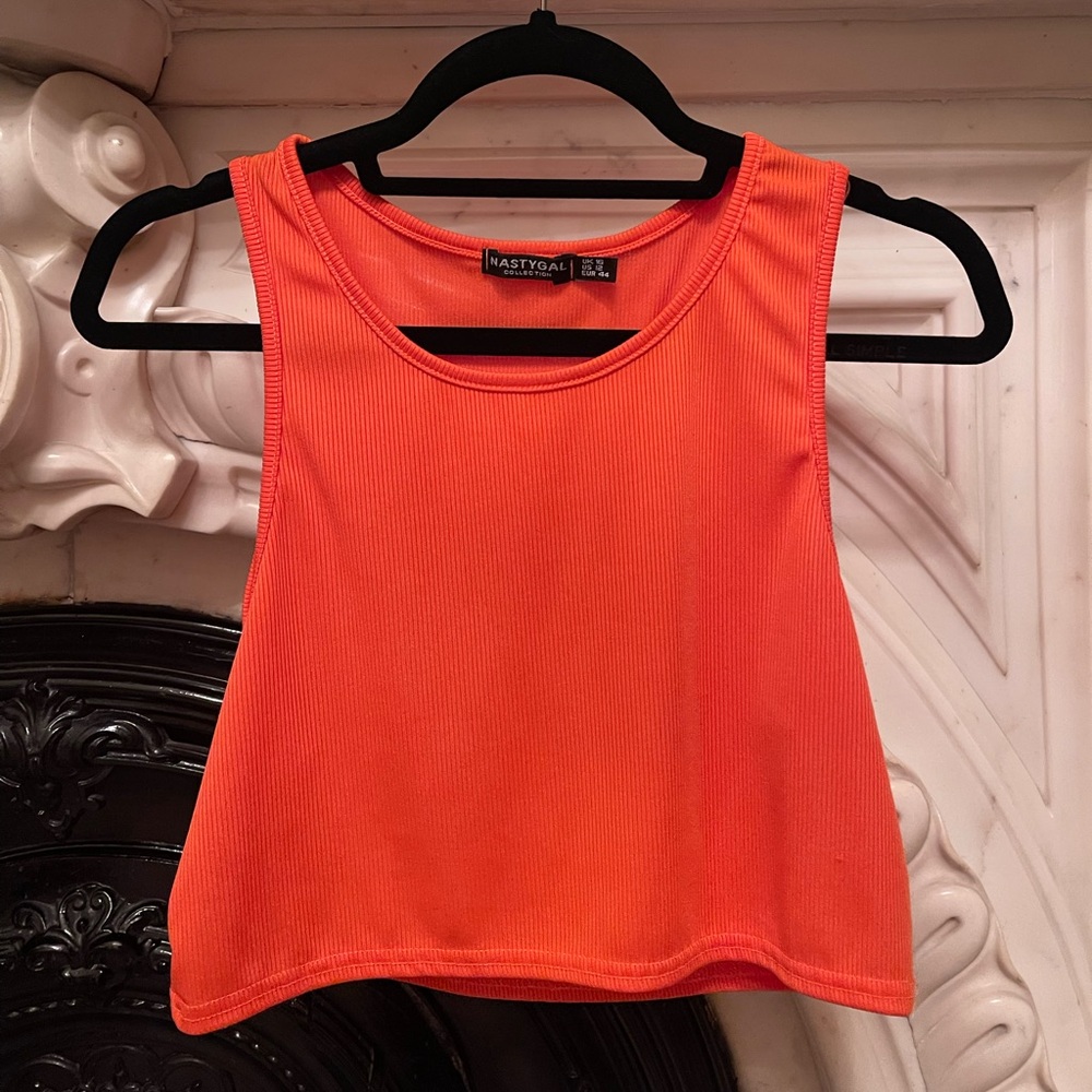 Nasty gal orange mini tank size 12